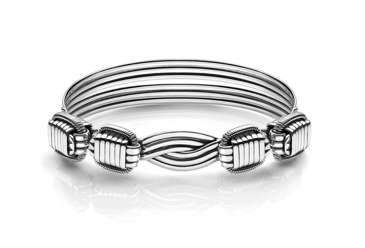 Elephant Hair Bangle Sterling Silver