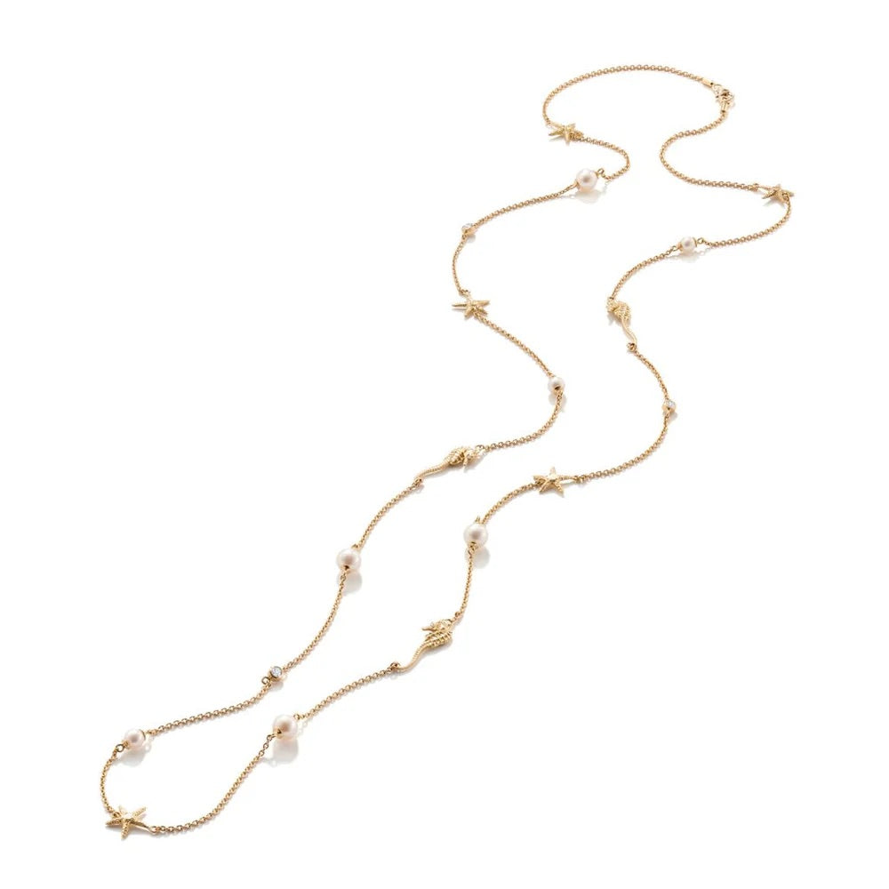 Mauritian Treasures Necklace in Gold Diamond 18ct Gold