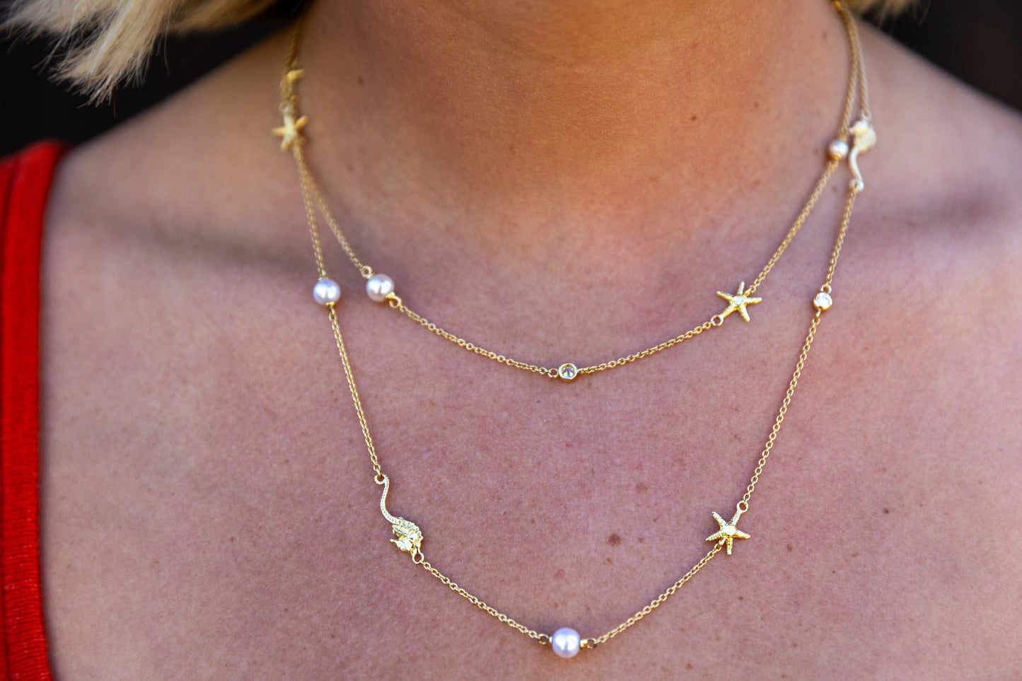 Mauritian Treasures Necklace in Gold Diamond 18ct Gold