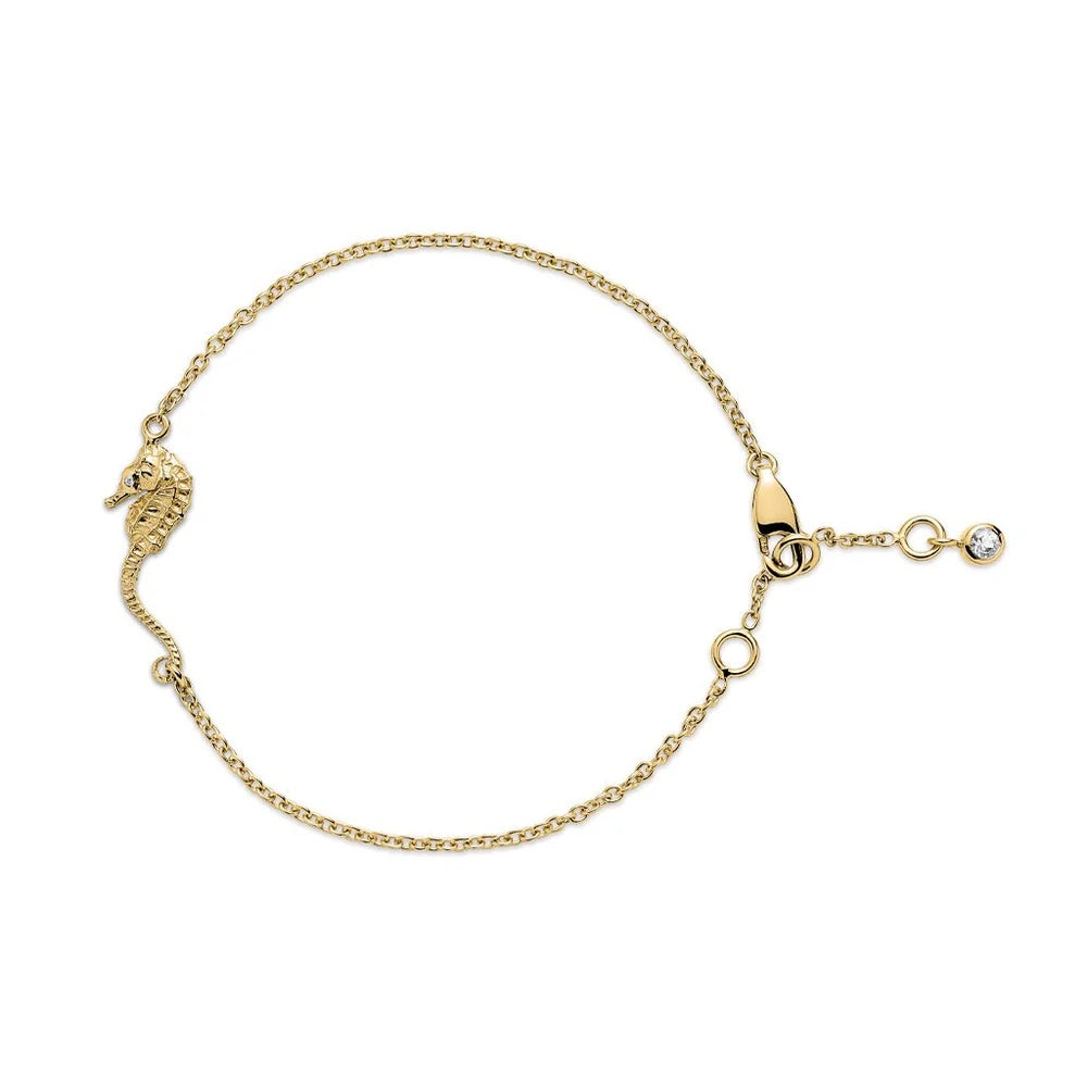 Seahorse Treasure Bracelet in Gold Diamond