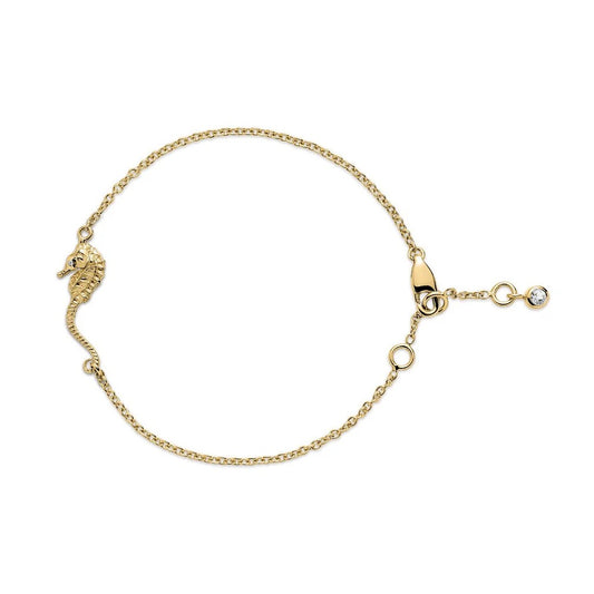 Seahorse Treasure Bracelet in Gold Diamond